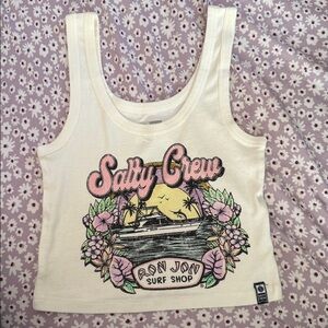 Salty Crew White Tank Top Ron Jon Surf Shop